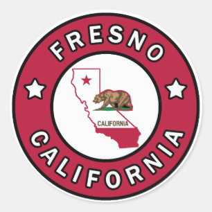 Adesivo Redondo Fresno Califórnia