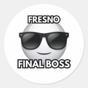 Adesivo Redondo Fresno Chefe Final Sticker Emoji Legal