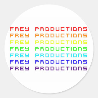Adesivo Redondo Frey Productions Rainbow Letters Sticker
