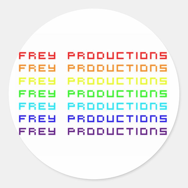 Adesivo Redondo Frey Productions Rainbow Letters Sticker (Frente)