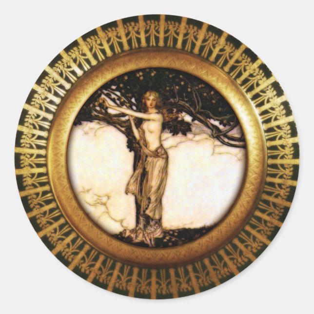 Adesivo Redondo Freya Dourada (Frente)