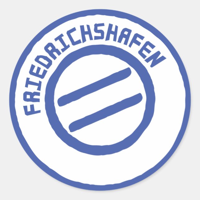 Adesivo Redondo Friedrichshafen posto stempel carimbo (Frente)