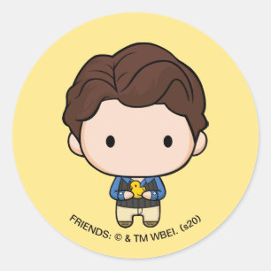 Adesivo Redondo FRIENDS™   Chandler Chibi