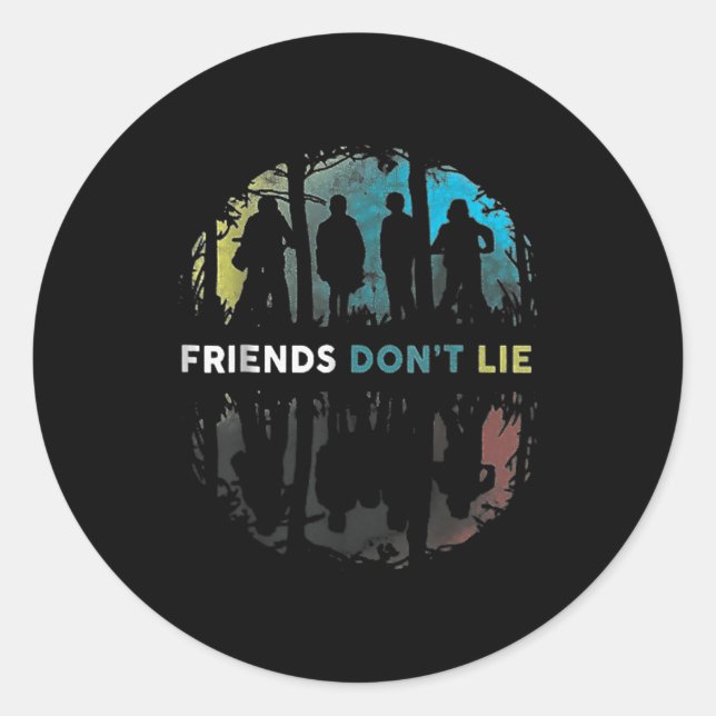 Adesivo Redondo Friends Don't Lie Gift Fandom For Kids Mens Women  (Frente)