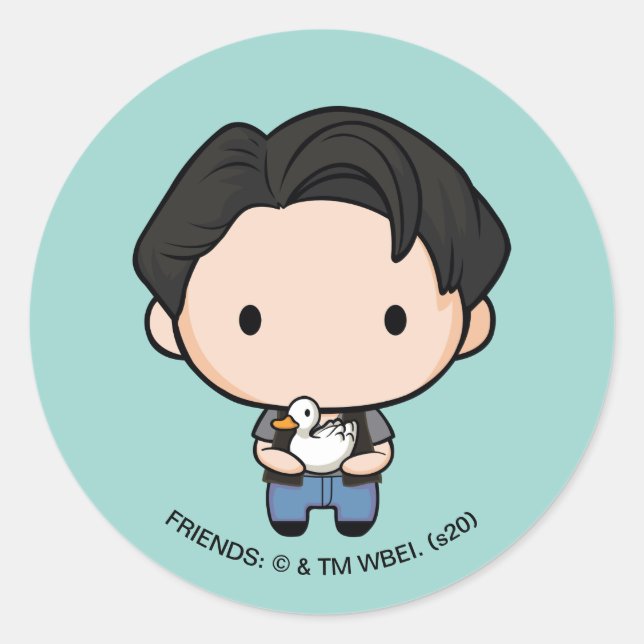 Adesivo Redondo FRIENDS™ | Joey Chibi (Frente)