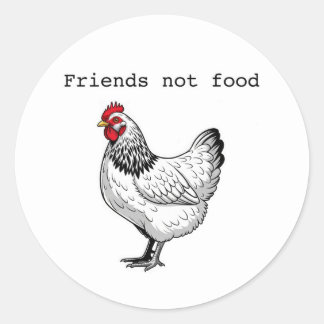 Adesivo Redondo Friends not food sticker