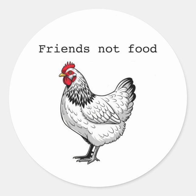 Adesivo Redondo Friends not food sticker (Frente)