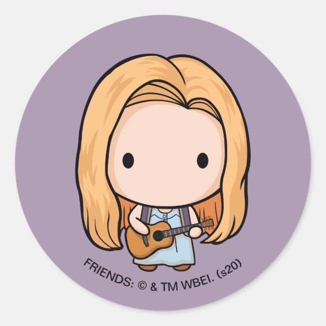 Adesivo Redondo FRIENDS™ | Phoebe Chibi (Frente)