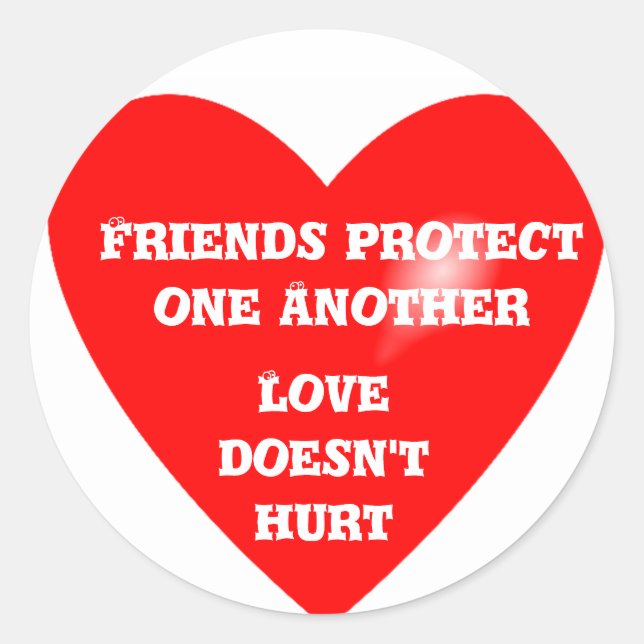 Adesivo Redondo Friends Protection_ Sticker (Frente)