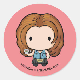 Adesivo Redondo FRIENDS™   Rachel Chibi