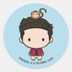 Adesivo Redondo FRIENDS™   Ross Chibi