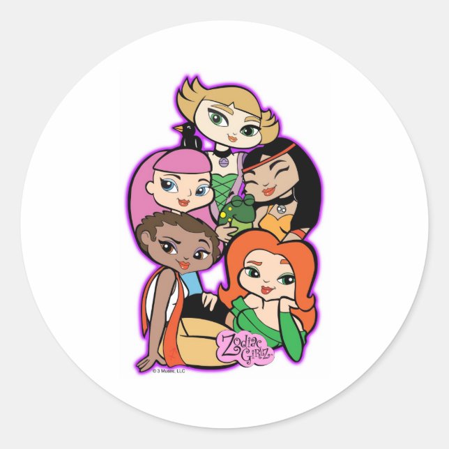 Adesivo Redondo Friendz Stickers (Frente)