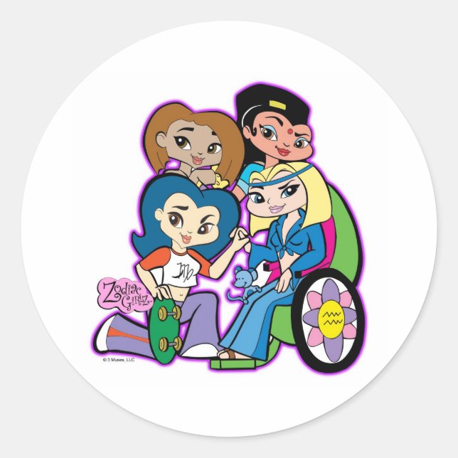 Adesivo Redondo Friendz Stickers (Frente)