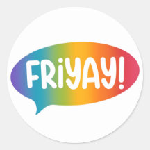 Friyay Friday Weekend Rainbow Modern Simple