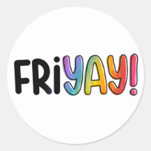 Friyay Friday Weekend Rainbow Modern Simple