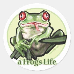 Adesivo Redondo frog_life_zazzle1