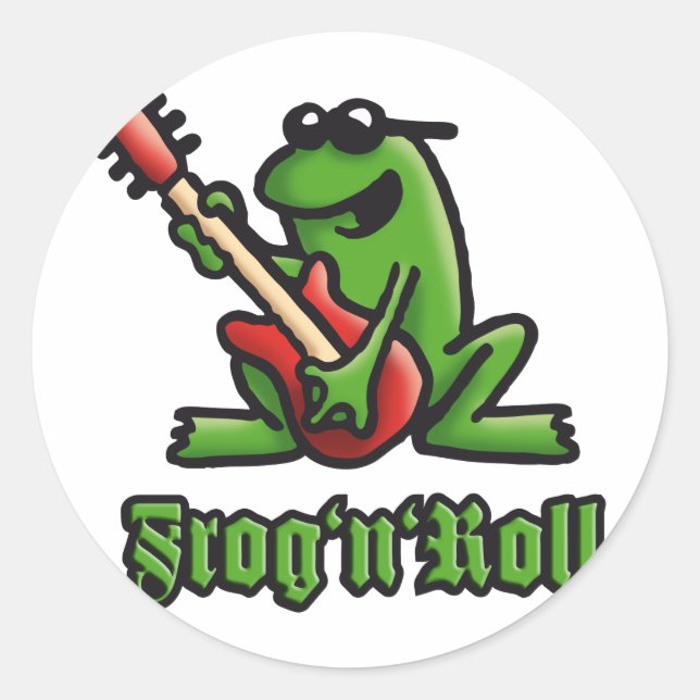 Adesivo Redondo frog rodas a n (Frente)