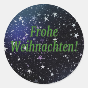 Adesivo Redondo Frohe Weihnachten! Feliz Natal no gf alemão