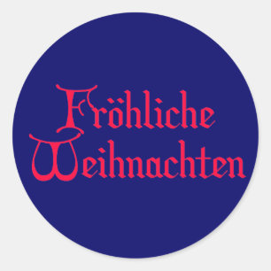 Adesivo Redondo fröhliche Weihnachten