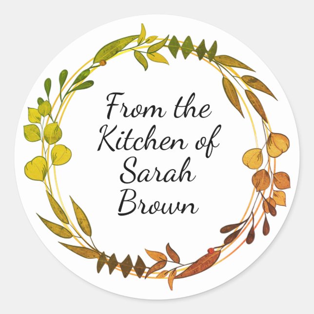 Adesivo Redondo From the kitchen of stickers (Frente)