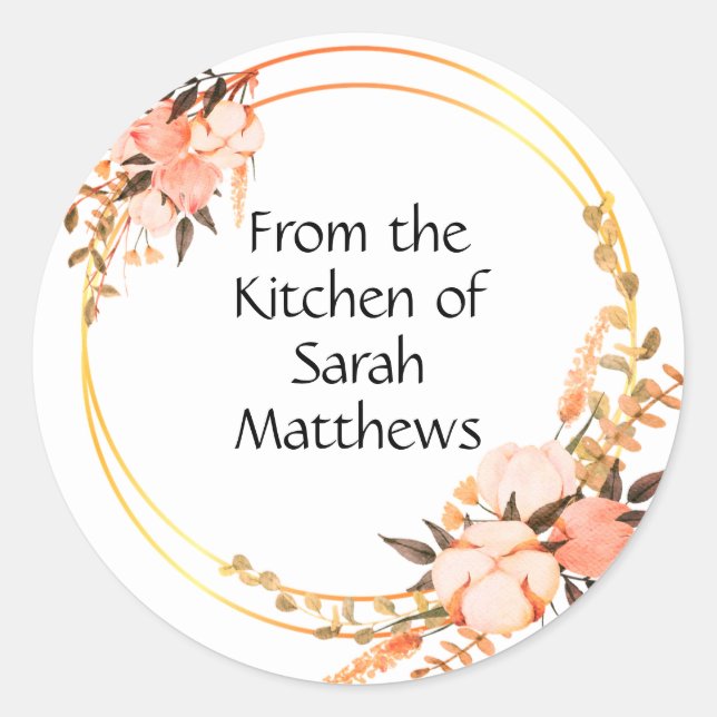 Adesivo Redondo From the kitchen of stickers (Frente)
