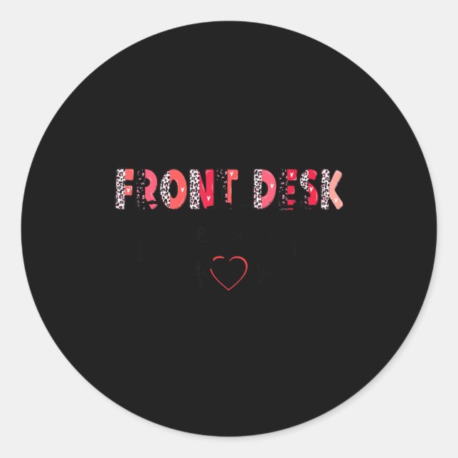 Adesivo Redondo Front Receptionist Desk Valentines Day Hostal Nurs (Frente)