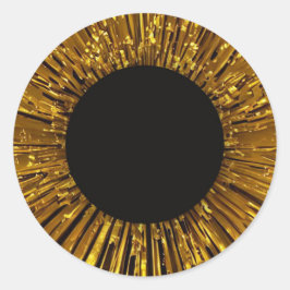 Adesivo Redondo fronteira ouro