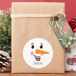 Adesivo Redondo Frosty the Snowman Happy Face