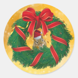 Adesivo Redondo Frota de Natal de Chips Bonitos