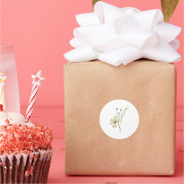 Adesivo Redondo Frota Romântica Flower Envelope Selo