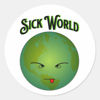 Adesivo Redondo Frown World - Sick World - Sticker
