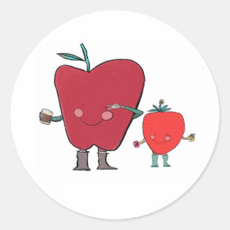 Adesivo Redondo Fruit Stickers