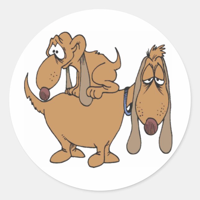 Adesivo Redondo Frumpy Dogs Sticker (Frente)