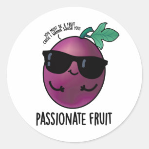 Adesivo Redondo Fruta Apaixonada, Fruta de Paixão Bonita