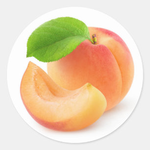 Adesivo Redondo Fruta Apricot