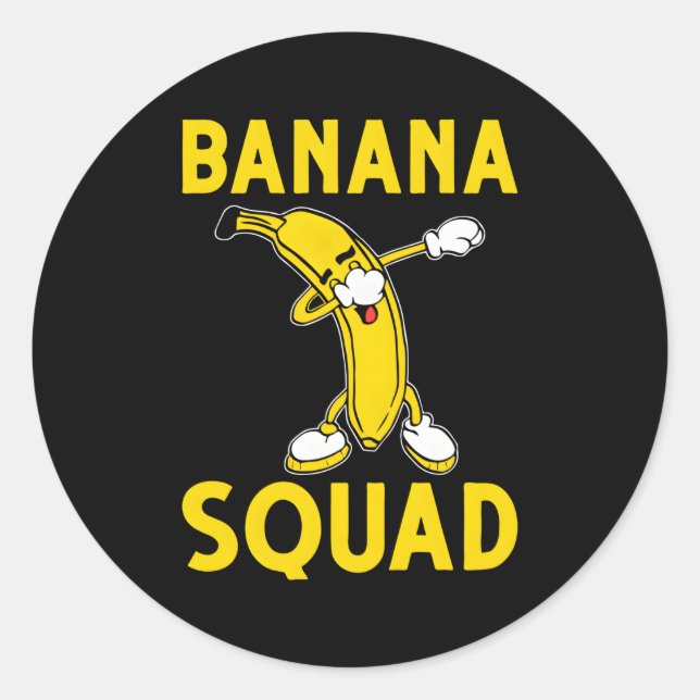 Adesivo Redondo Fruta Banana Squad Banana (Frente)