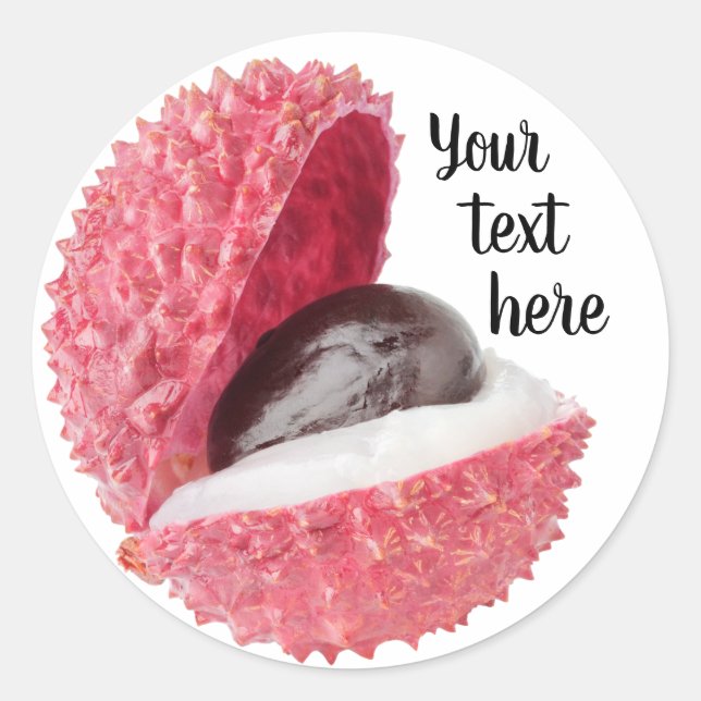 Adesivo Redondo Fruta de Lichee (Frente)