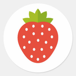 Adesivo Redondo fruta de morango