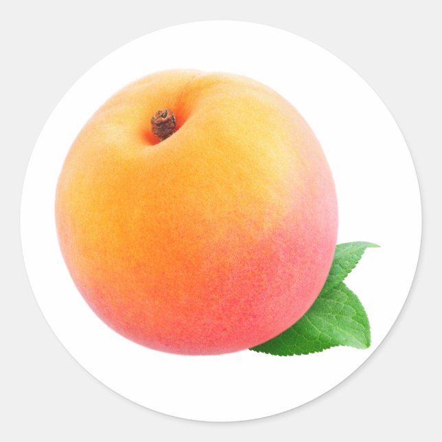 Adesivo Redondo Fruta de pêssego (Frente)