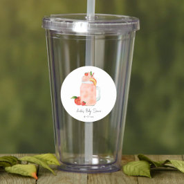 Adesivo Redondo Fruta de Pêssego, Chá de fraldas de Suavizinha