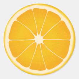 Adesivo Redondo Fruta de Verão Laranja