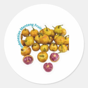 Adesivo Redondo Fruta Exótica Rara Menteng - H Tropical Indonésio