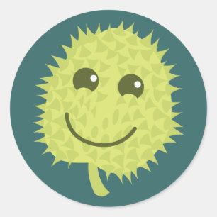 Adesivo Redondo Fruta feliz do Durian