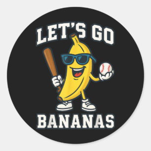 Adesivo Redondo Fruta Funny Banana Lover Bananas Sobrenome Persona