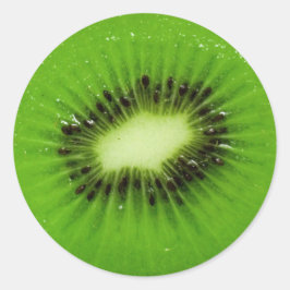 Adesivo Redondo Fruta Kiwi Fatia Fresca