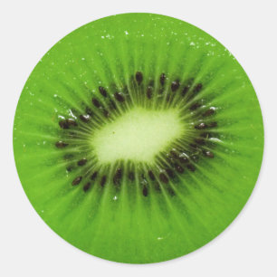 Adesivo Redondo Fruta Kiwi Fatia Fresca