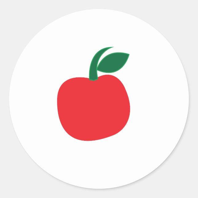 Adesivo Redondo Fruta Maçã (Frente)