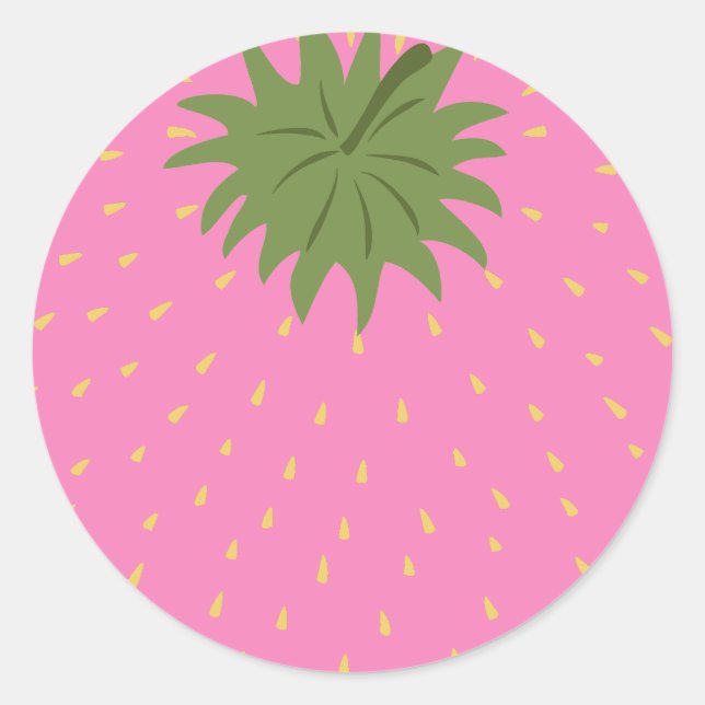 Adesivo Redondo Fruta Strawberry (Frente)