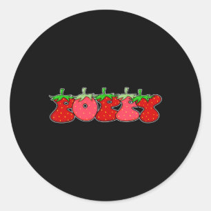 Adesivo Redondo Fruta Strawberry Avô Poppy Halloween Figurume