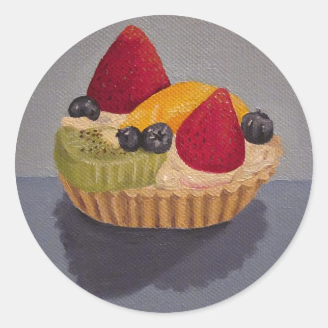 Adesivo Redondo Fruta Tart Sticker (Frente)